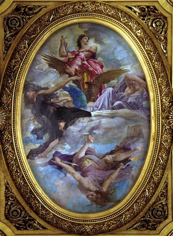 Paul Baudry - Palais Garnier, il soffitto del grande foyer, dettaglio